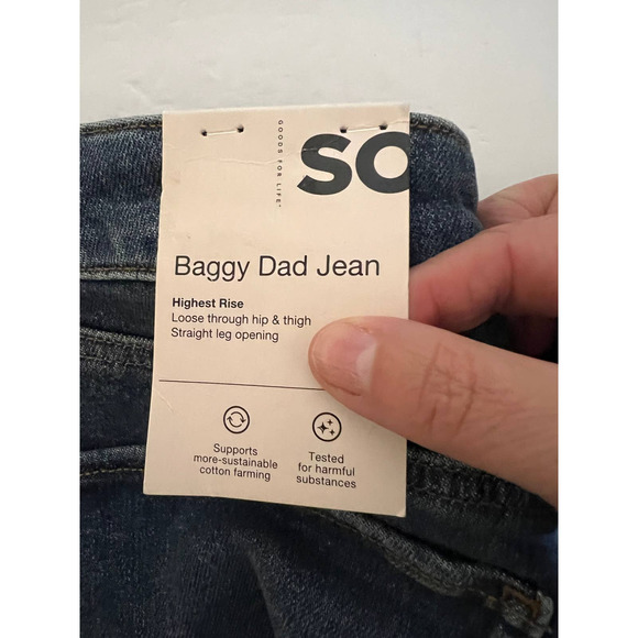 So Jeans Juniors 13 31 Baggy Dad Loose High Rise Shreds Straight Slouchy Relaxed - Picture 4 of 9